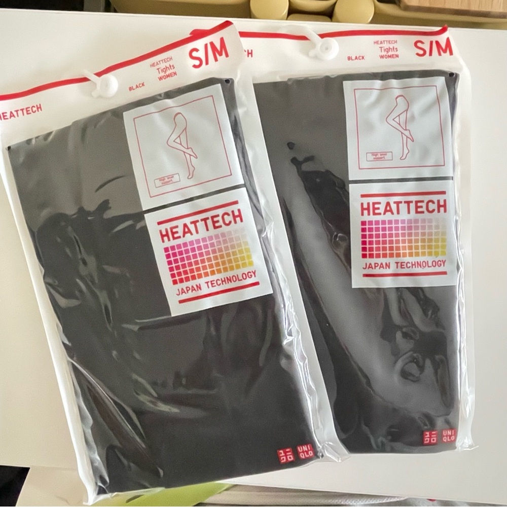 (2 packs) Uniqlo HEATTECH Black Women's Tights